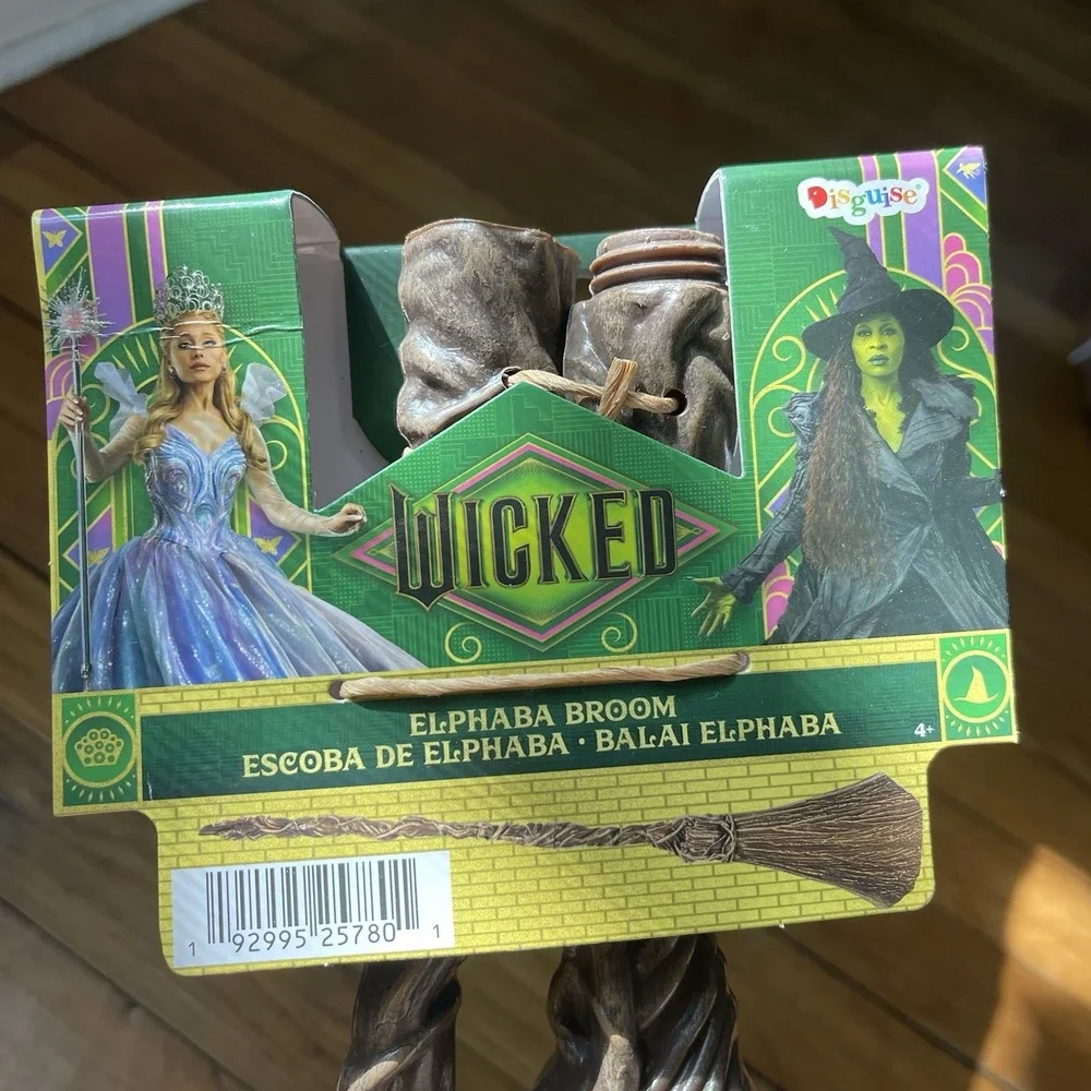 NEW Wicked Elphaba Broom Plastic Toy Broom Halloween Costume Play Dress Up